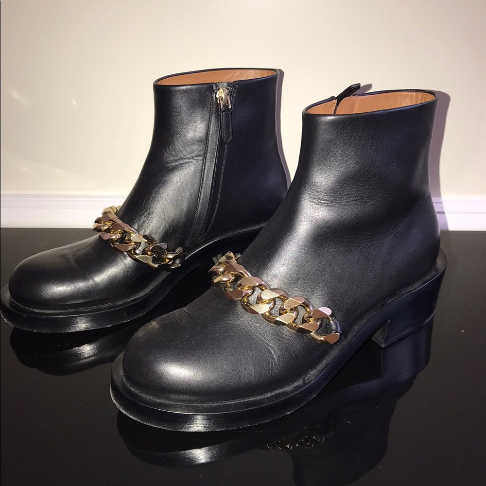 Givenchy Women’s Laura Chain-Trimmed Leather Boots